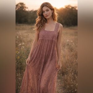 Free People Romance in The Air Maxi Slip